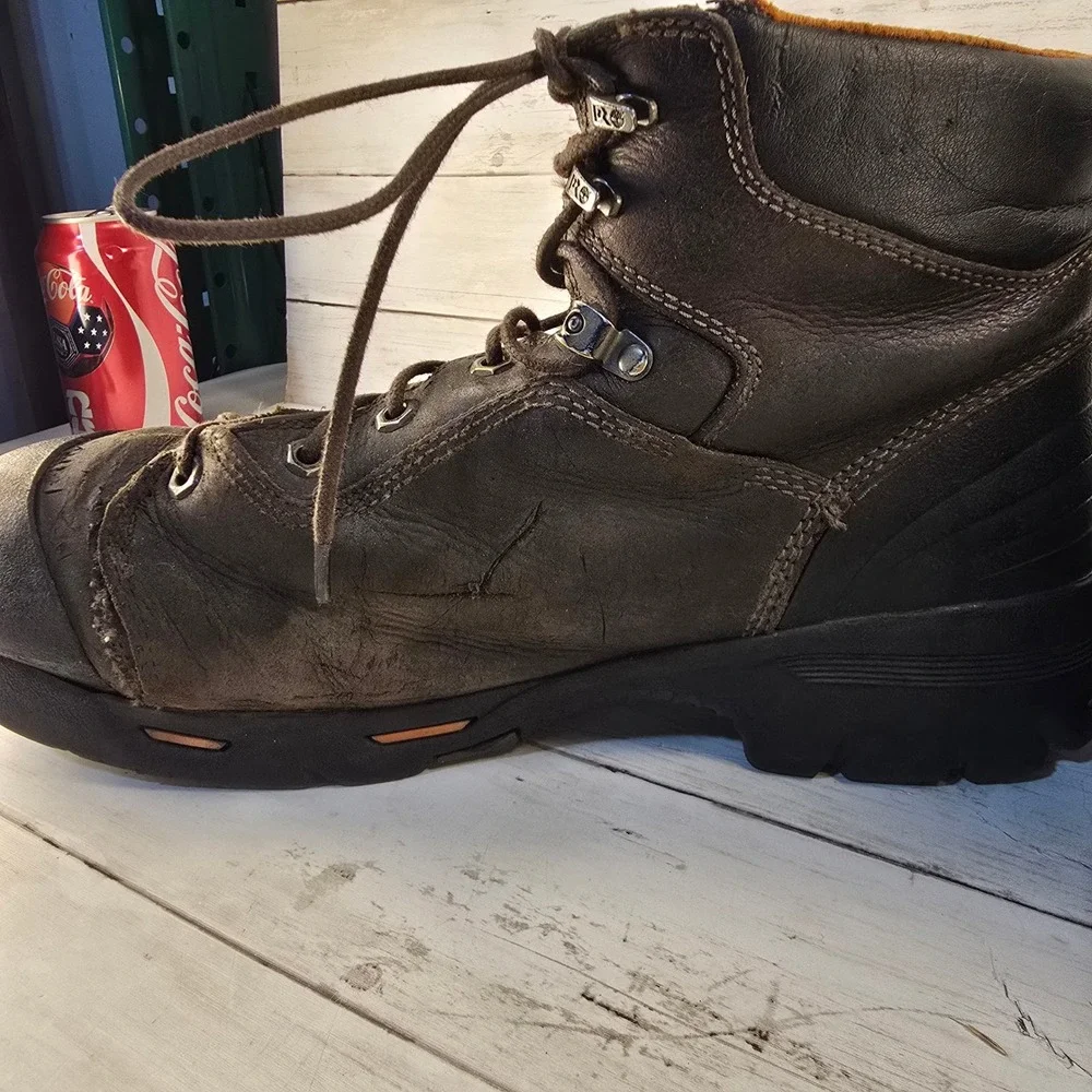 Timberland PRO Mens Steel Toe Work Boots Brown Leather 52562 Size 12 M